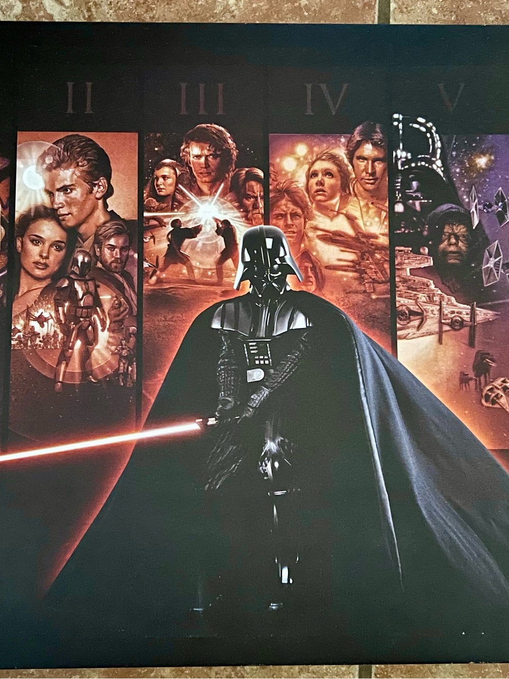 Star Wars Darth Vader Red and Black Wall Art Poster